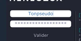 Nom d'utilisateur et mot de passe